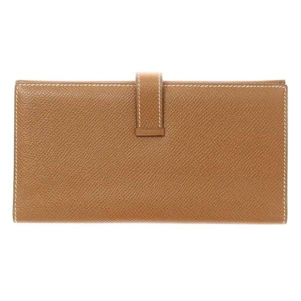 エルメス 旧型 ゴールド金具 クシュベル ベアン クラシック 長財布 □B刻印 HERMES（エルメス） 長財布 ベアン クラシック マチ無し ゴールド