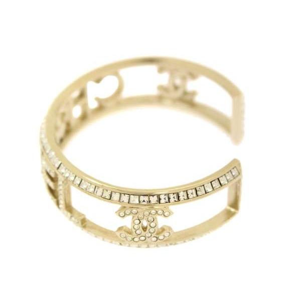 レア⭐︎ シャネル　CHANEL ラインストーン バングル　95A ココマーク CHANEL（シャネル） バングル ロゴ CC ココマーク ラインストーン
