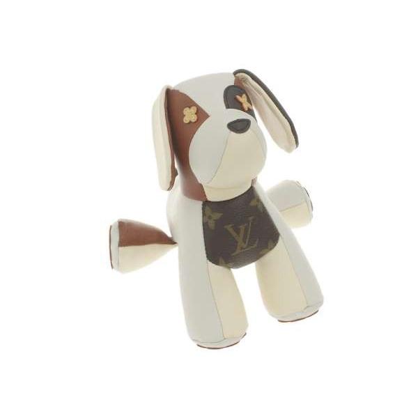 LOUIS VUITTON GI0251 Monogram Dudu-Oscar Dog Plush Doll  MonogramCanvas/Leather