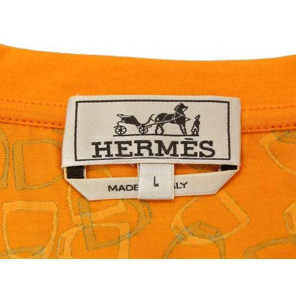 エルメス Tシャツ エトリエ 半袖 オレンジ メンズサイズL HERMES 服｜gallery-rare｜04