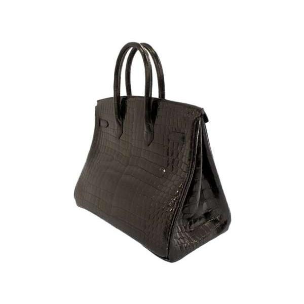 HERMES（エルメス） バーキン35 cm ハンドバッグ ブラック×ゴールド