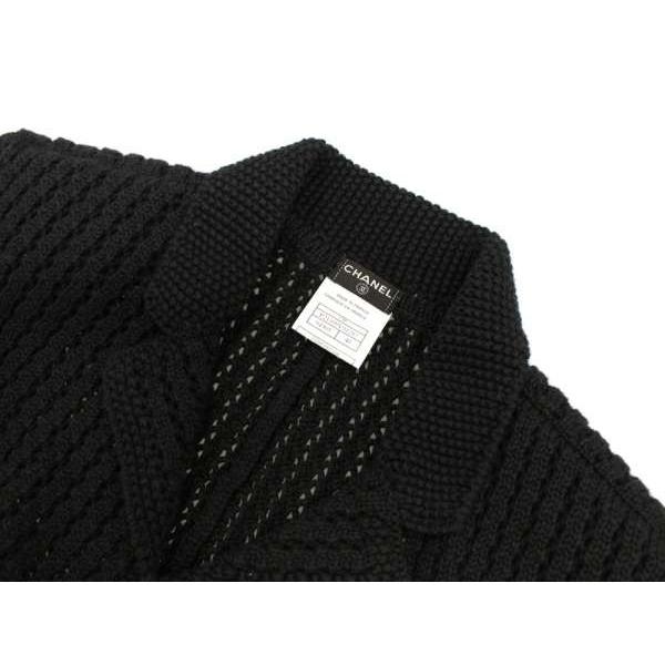 CHANEL - CHANEL 03P P21109 カシミヤ混 ニットカーディガン CHANEL（シャネル） ジャケット 長袖 ニット ブラック コットン
