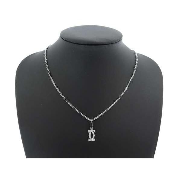 Cartier（カルティエ） ネックレス 2C ロゴ チャーム ダイヤモンド