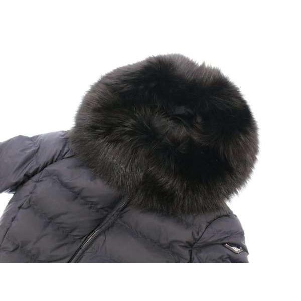 PRADA（プラダ） ダウンジャケット ファートリム付 ブルーフォックス