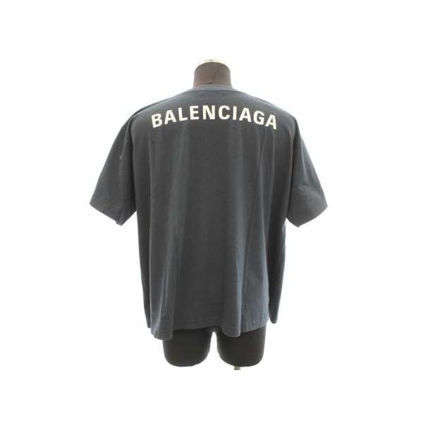 BALENCIAGA バレンシアガ Tシャツ 半袖 バックロゴプリントTシャツ  