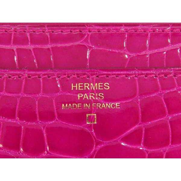 HERMES(エルメス) コンスタンスロング ローズシェヘラザード ピンク アリゲーター クロコダイル ゴールド金具 Z刻印 ロングウォレット 小物 長財布 レディース 40802179027【アラモード】 HERMES - HERMES(エルメス) コンスタンスロング ローズシェヘラザード