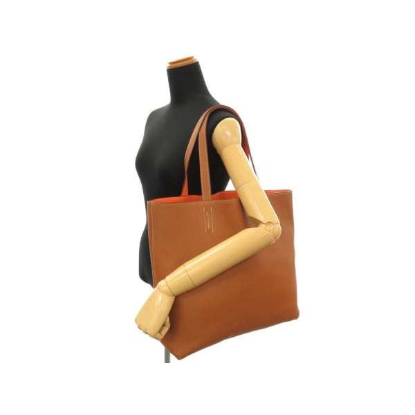 HERMES（エルメス） トートバッグ ドゥブルセンス36 ゴールド×オレンジ