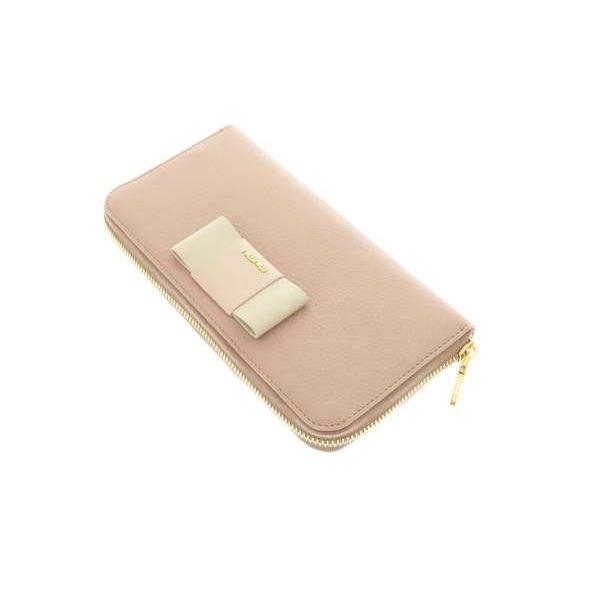 miu miu（ミュウミュウ） 長財布 マドラス リボン ラウンドファスナー