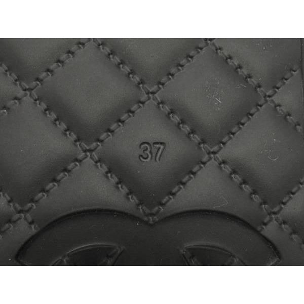 CHANEL サンダル　ブラック　カメリア　　ココマーク　サイズ38 CHANEL（シャネル） サンダル カメリア ココマーク レディースサイズ37