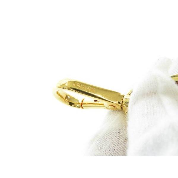 PRADA（プラダ） キーリング ハート リボンモチーフ バッグチャーム