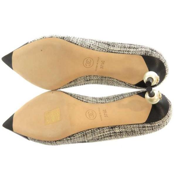 CHANEL（シャネル） パンプス ツイード ココマーク ヒール レディース