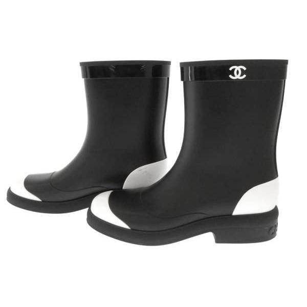 CHANEL（シャネル） レインブーツ シンセティック マテリアル ショート