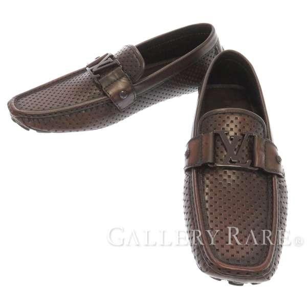 ルイヴィトン シューズ モンテカルロ ローファー ドライビングシューズ LV メンズサイズ7 1/2 LOUIS VUITTON