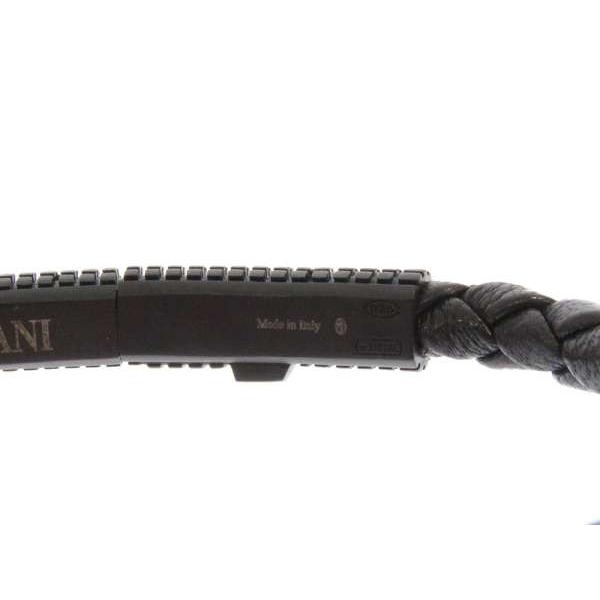 ダミアーニブレスレットメトロポリタンブラックダイアモンドシルバーレザー