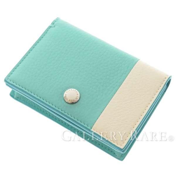 TIFFANY&Co.（ティファニー） カードケース ブルー×ホワイト TIFFANY