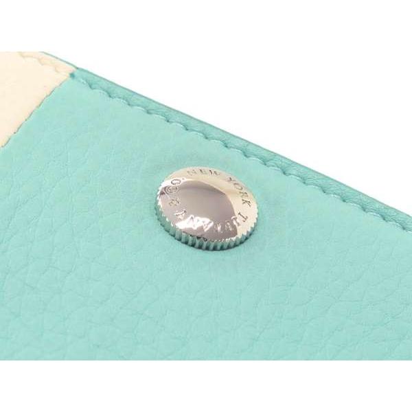 TIFFANY&Co.（ティファニー） カードケース ブルー×ホワイト TIFFANY