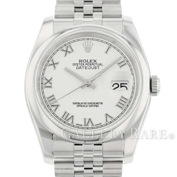ROLEX（ロレックス） デイトジャスト36 白文字盤 ローマン G番 116200