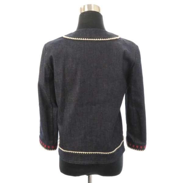 GUCCI グッチ ジャケット レディースサイズ42 デニム ノーカラー 