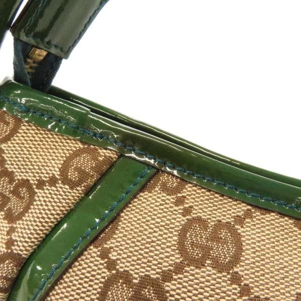 GUCCI（グッチ） ハンドバッグ GGキャンバス エナメル アビーライン