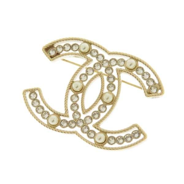 CHANEL（シャネル） ブローチ ココマーク ラインストーン フェイク
