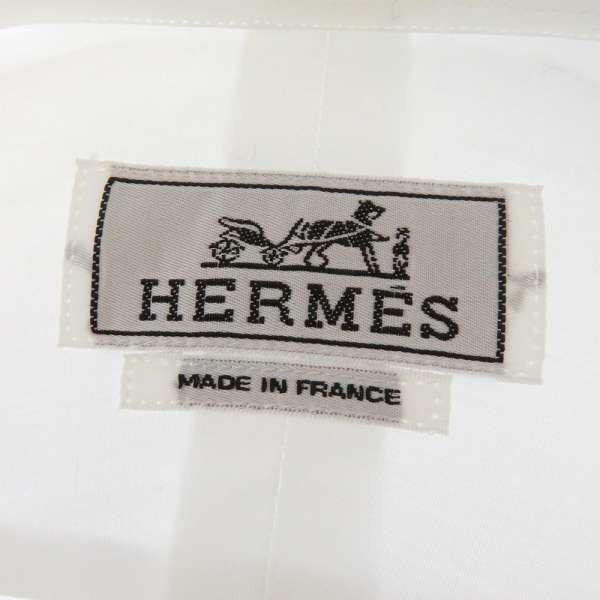 エルメス シャツ クローバー ホワイト メンズサイズ39 HERMES 服 アパレル トップス 長袖 白｜gallery-rare｜04