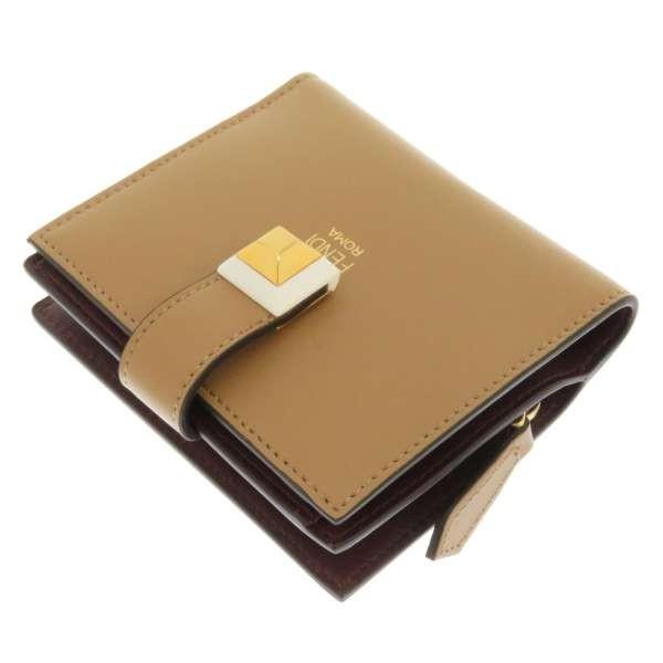 FENDI（フェンディ） 財布 二つ折り財布 ベージュ レザー 8M0386 FENDI