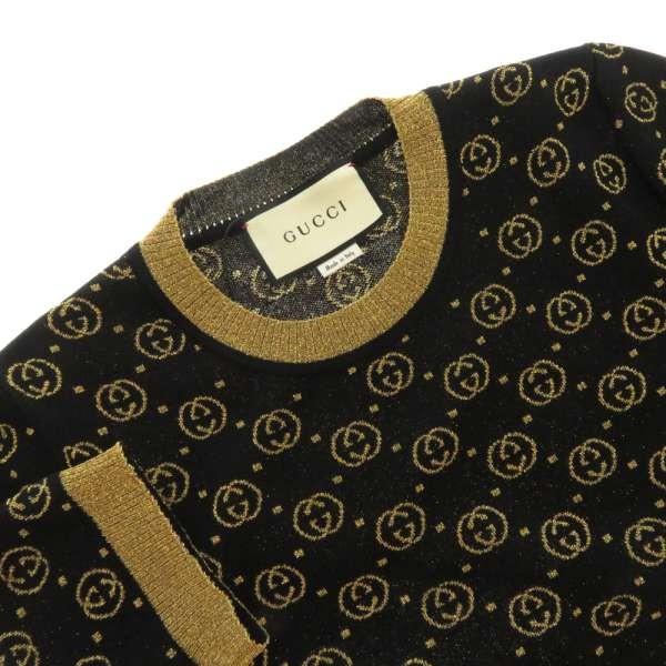 GUCCI グッチ ニット GGパターン ウール 半袖 レディースサイズM GUCCI グッチ ニット GGパターン ウール 半袖 レディースサイズM