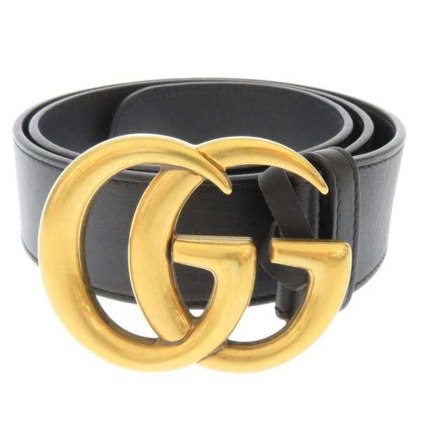 グッチ ベルト ダブルgバックル レザーベルト Ggマーモント サイズ80cm Gucci レディース 黒 安心保証 Gallery Rare 通販 Yahoo ショッピング