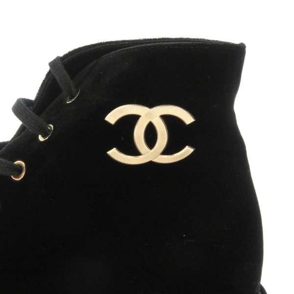 CHANEL（シャネル） ショートブーツ ココマーク ベロア
