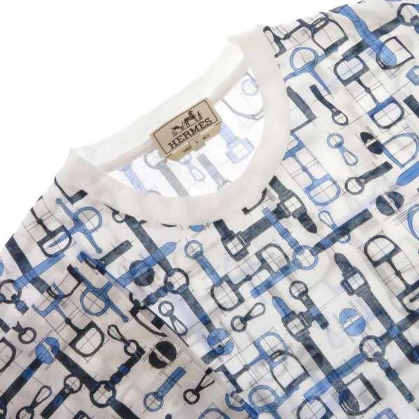 HERMES エルメス Tシャツ ホースビット ベルト柄 メンズサイズL 服 
