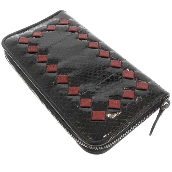 BOTTEGA VENETA（ボッテガ・ヴェネタ） 長財布 パイソン レザー ジップ