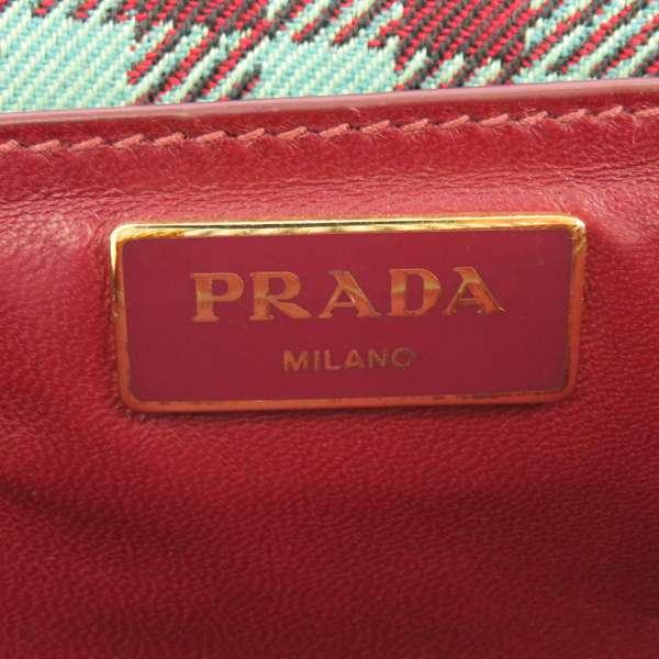 PRADA プラダ ショルダーバッグ チェック柄 グリーン レッド PRADA プラダ ショルダーバッグ チェック柄 グリーン レッド