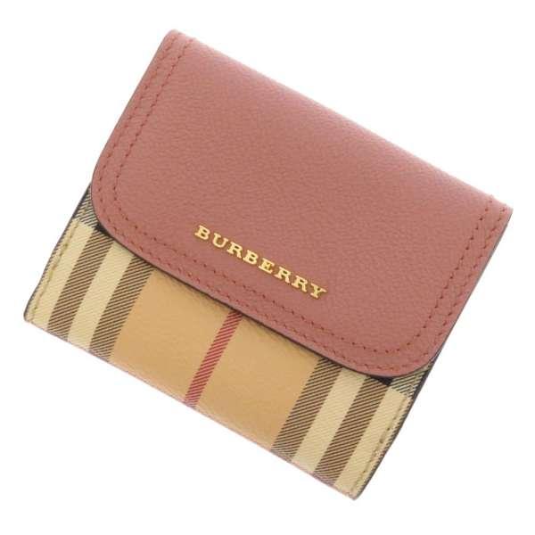 BURBERRY（バーバリー） 二つ折り財布 チェック ピンク 財布