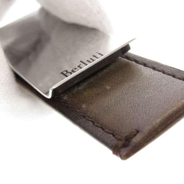 Berluti ベルルッティ マネークリップ ブラウン レザー ビル Berluti ベルルッティ マネークリップ ブラウン レザー ビル