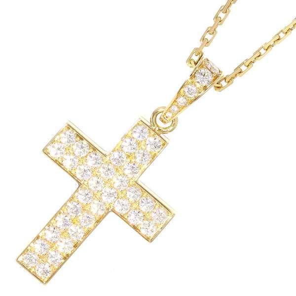 最愛 ネックレス カルティエ B 12j 新品仕上げ ネックレス カルティエ 送料無料 クロス 安心保証 ジュエリー ペンダント Cartier K18ygイエローゴールド ダイヤモンド レディースアクセサリー Affaires Sociales Gouv Cg