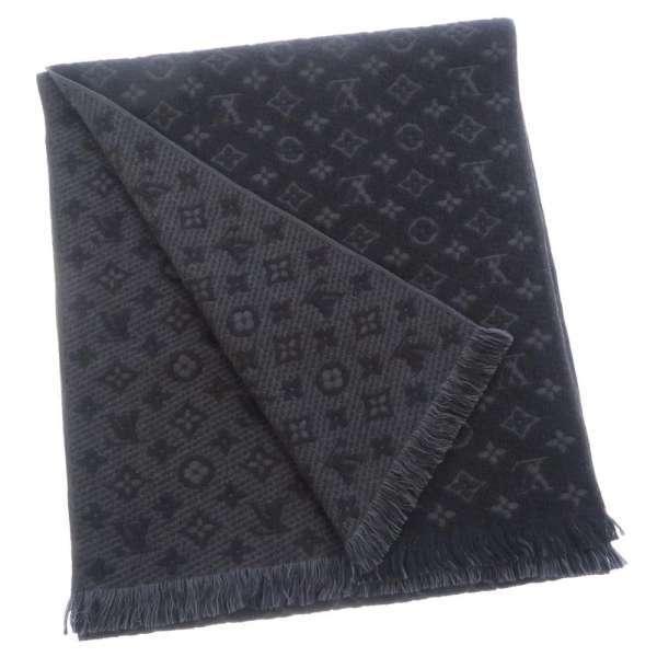 LOUIS VUITTON ルイヴィトン M70520 エシャルプ・モノグラム クラシック ウール マフラー ブラック メンズ dandelion-onlineshop_01-121029