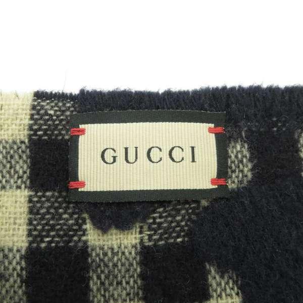 GUCCI（グッチ） マフラー ウールジャガードスカーフ GG ロゴ ウール