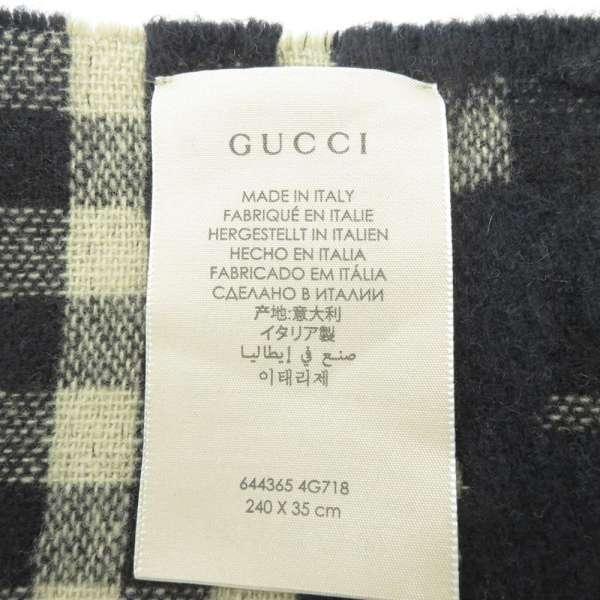 GUCCI（グッチ） マフラー ウールジャガードスカーフ GG ロゴ ウール