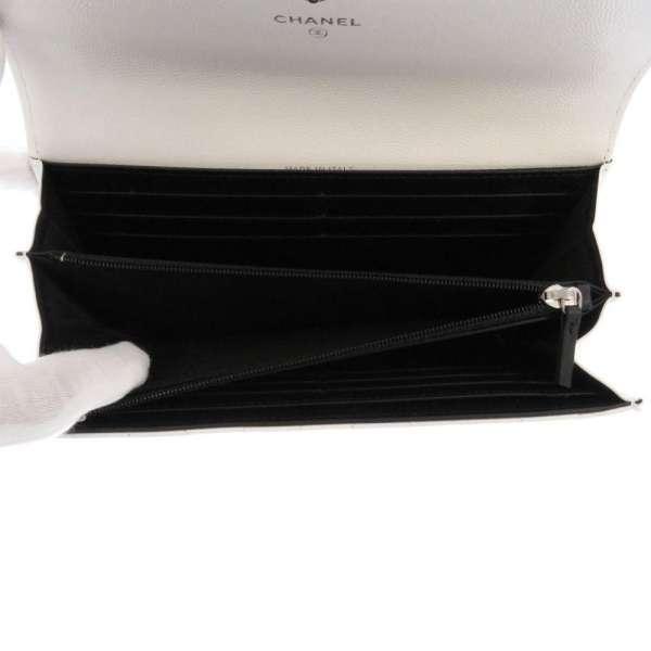 CHANEL シャネル 長財布 ココマーク マトラッセ キャビアスキン CHANEL シャネル 長財布 ココマーク マトラッセ キャビアスキン