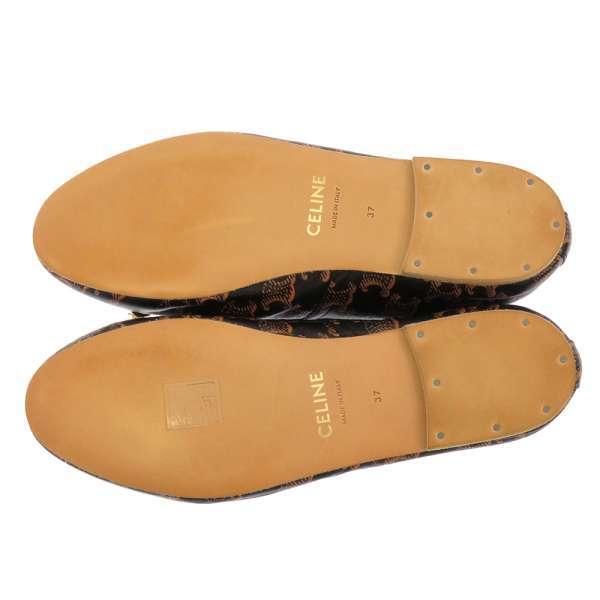 美品 CELINE バレリーナ / トリオンフ&レース プリント 37 シューズ 美品 CELINE バレリーナ / トリオンフ&レース プリント 37 シューズ 美