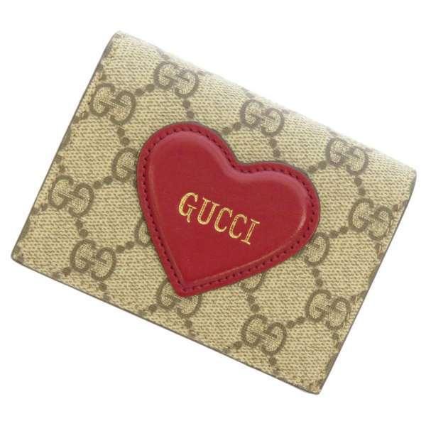 GUCCI（グッチ） 二つ折り財布 GGスプリーム ハートモチーフ 648848
