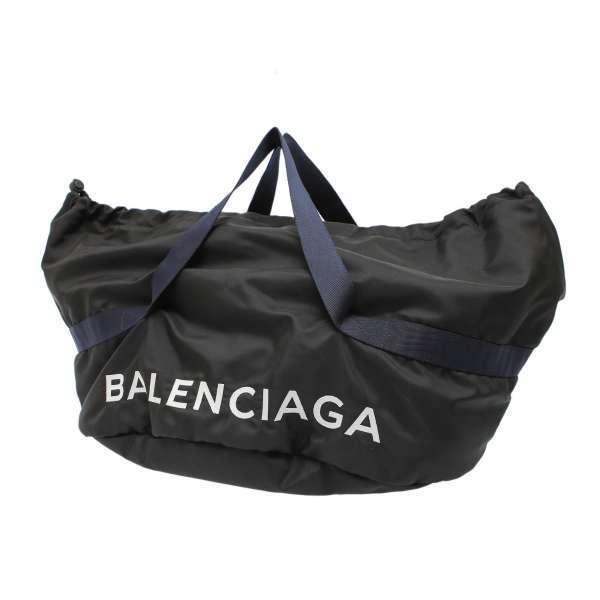 バレンシアガ ナイロン トートバッグ ボストン 黒 ロゴBB BALENCIAGA（バレンシアガ） ボストンバッグ ホイール 489939