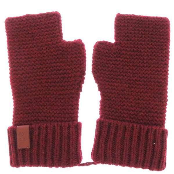 HERMES（エルメス） 手袋 ボストン ミトン ボルドー カシミア サイズM