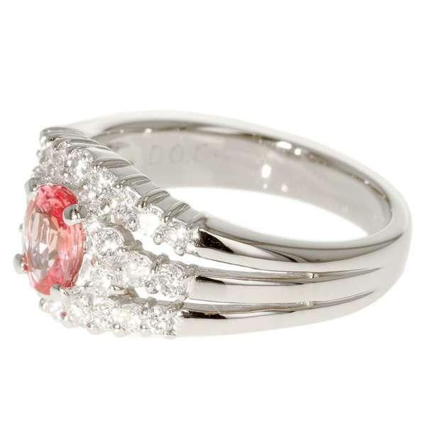 パパラチアサファイア リング サファイア0.674ct/ダイヤモンド0.54ct 
