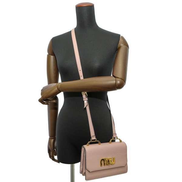 ミュウミュウ ショルダーバッグ ロゴ ターンロック 5BH087 Miu Miu 