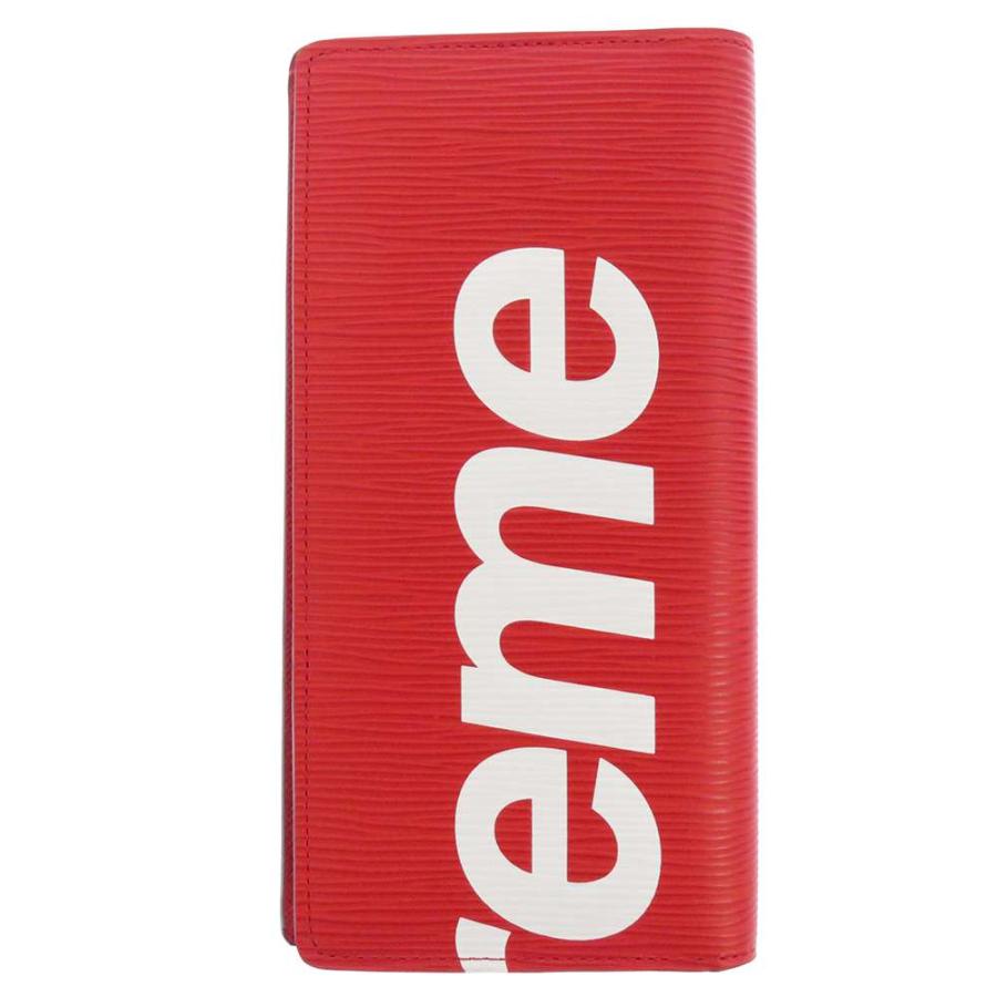 ルイヴィトン 長財布 シュプリームコラボ エピ ポルトフォイユ・ブラザ