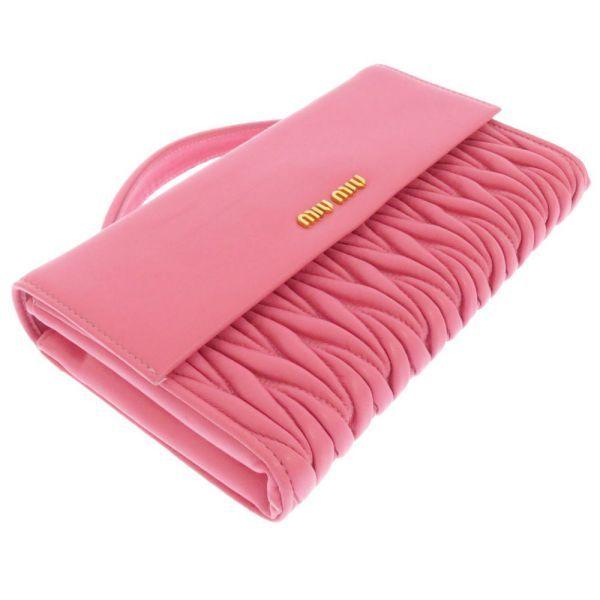 ミュウミュウ長財布 miu miu（ミュウミュウ） 長財布 ハンドル付き マテラッセ 5M1368 Miu
