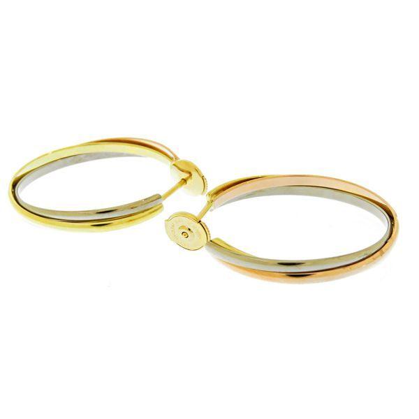 Cartier ゴールド トリニティ　フープピアス カルティエ(CARTIER)カルティエ トリニティ フープ ピアス