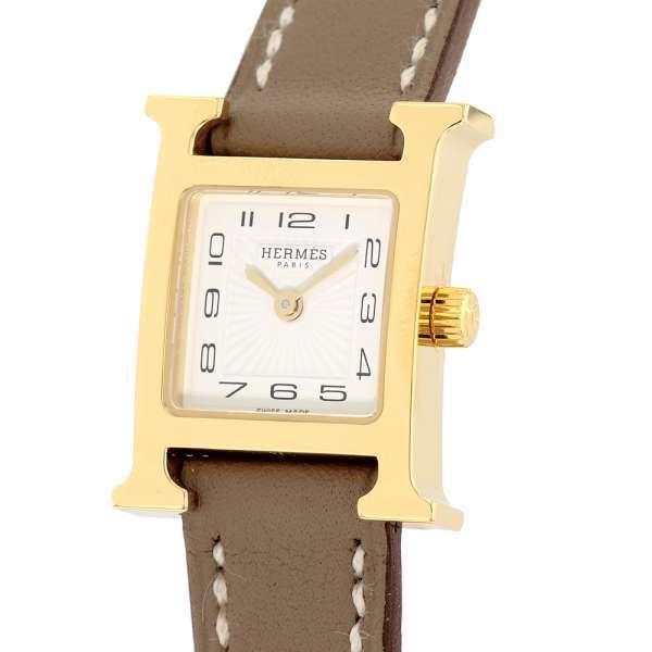 HERMES（エルメス） Hウォッチ ミニ ゴールド ヴォーエプソン Z刻印