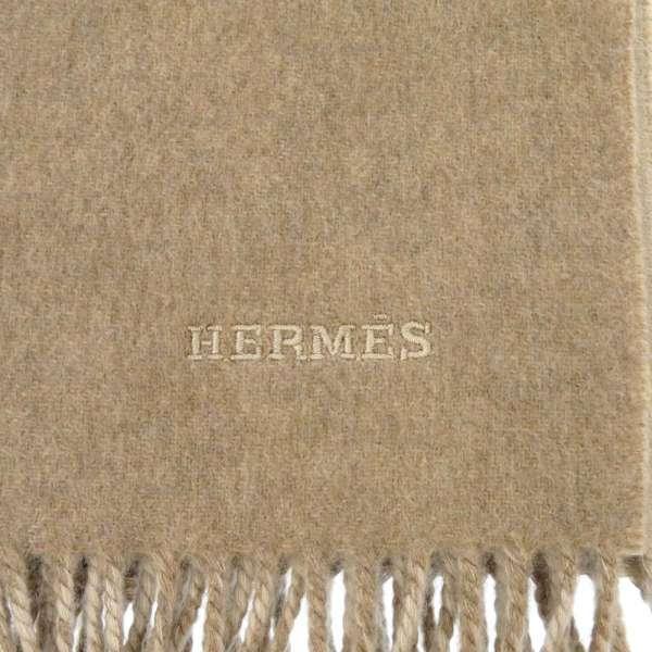 エルメス マフラー ダブルフェイス カシミヤ ブラウン/ベージュ HERMES ストール 2020年秋冬 安心保証 :7131417